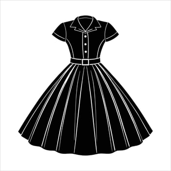 Lady dress silhouette vector