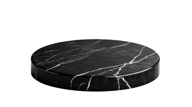 Round black marble display stand for products or decor use png