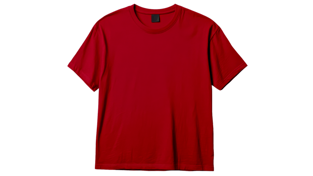 Classic red short sleeve t shirt with a modern cut and design png