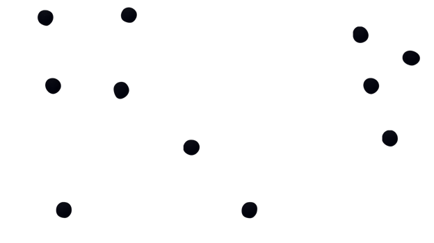 Collection of black dots arranged on a transparent background png