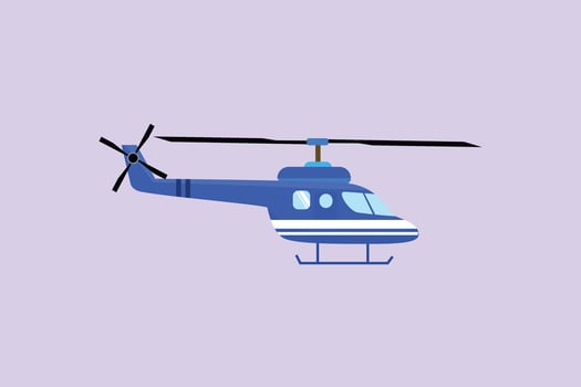 Helicopter. Air transport Concept. Colored flat illustration isolated vector
