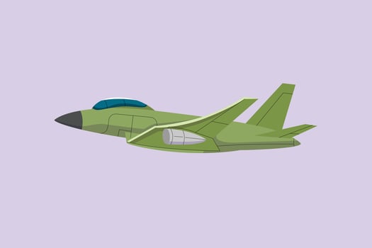 Military aircraft air transport. Air transport Concept. Colored flat illustration isolated vector
