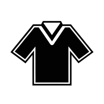 Black And White Polo Shirt Icon Simple Clothing Design Illustration vector