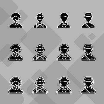 Youthful Faces for Online Profiles vector