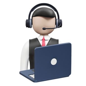 call center operator icon 3d render. Customer support icon 3d render illustration png
