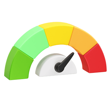 speedometer icon 3d illustration rendering. Performance meter icon 3d render png