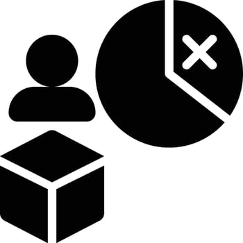 Churn, Customer Churn, Product Management Solid Glyph Icon vector
