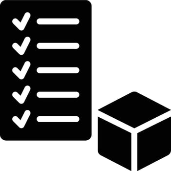 Product Requirement, Document, Product Specification Solid Glyph Icon vector
