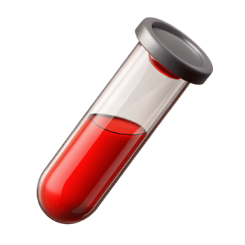 gorgeous sought-after Glass test tube fillewith a reliquiancappewith a rubber stopper, studio lighting, front view, glossy finish, isolateon transparent background,high-resolution product photography png