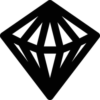 Diamond, Crystal, Gem Outline Icon vector