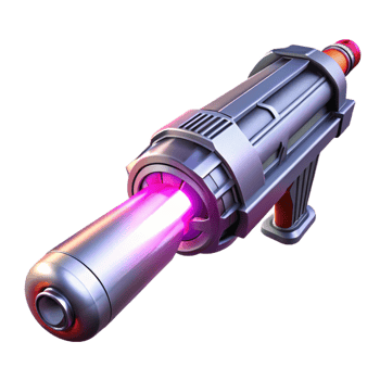 striking tranquil futuristic A futuristic weapon, sleek and deadly, emits a beam of pure energy. Intense, laser lighting. Military sci fi style gallery standard png