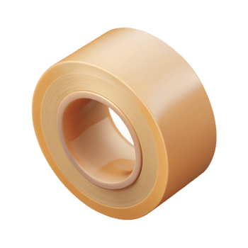tranquil enchanting Roll of masking tape, beige, slightly unrolled, studio lighting, isolateon transparent background,high-resolution product photography fine detail png