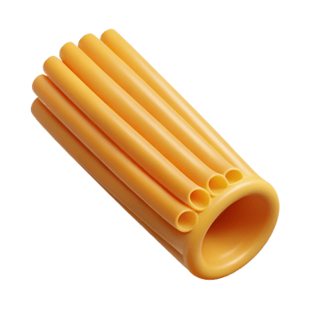ethereal glorious Penne pasta tube, texturesurface, soft lighting, top-down view, detaileillustration, isolateon transparent background,high-resolution product photography top-tier png