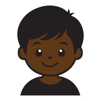 a boy avatar on a white background vector