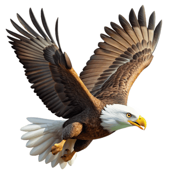 breathtaking victorian A majestic bald eagle soaring through the sky, powerful and graceful, dramatic lighting, detailed feathers, refined png