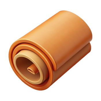 dramatic unparalleleA roll of brown packing paper, partially unrolled, texturesurface, soft lighting, with transparent background,high-resolution product photography png