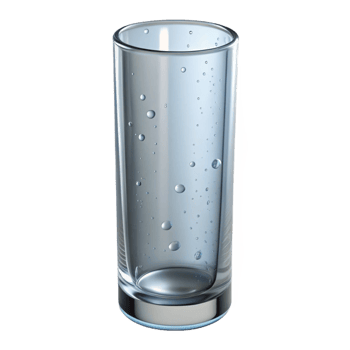 elegant dramatic artistic Tall, cylindrical glass vase, clear, with water droplets, studio lighting, front view, isolateon transparent background,high-resolution product photography elite png