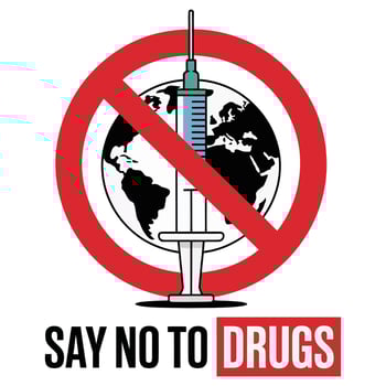 Protect the Planet, Say No to Drugs. vector