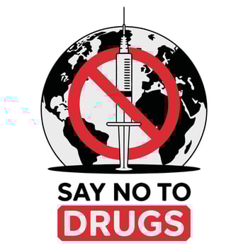 Stop Drugs, Save Lives. vector