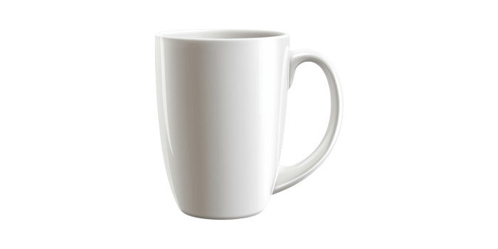 Ceramic Coffee Mug. Perfect For Branding, Design Mockups, And Promotional Use Isolated On Transparent Background png
