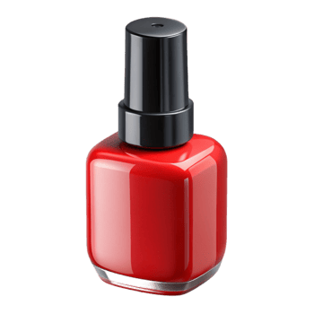 energetic majestic A single, vibrant renail polish bottle with a glossy black cap, studio lighting, front view, isolateon transparent background,high-resolution product photography original png