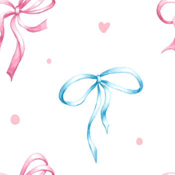 Seamless pattern with bows and ribbons png
