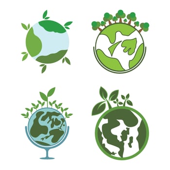 Eart day logo icon vector