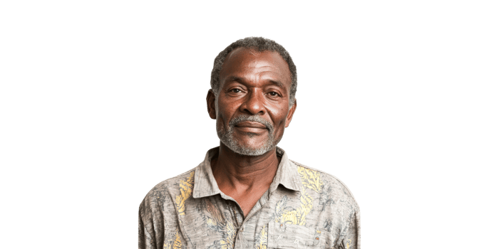 Elderly Man In Casual Shirt. Portrait Of Wisdom Isolated On Transparent Background png