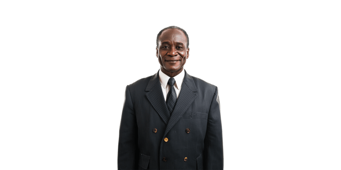 Elderly Businessman In Formal Suit Smiling. Professional Portrait Isolated On Transparent Background png
