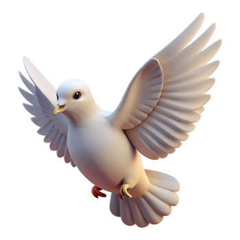 extraordinary gothic Dove taking flight, wings partially extended, dynamic pose, soft lighting, isolateon transparent background,high-resolution product photography studio quality png