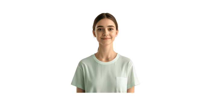 Smiling Young Woman In Casual T-Shirt. Positive Expression And Friendly Appearance Isolated On Transparent Background png