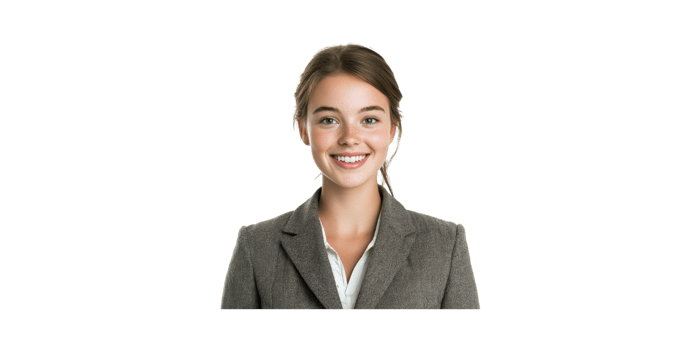 Smiling Young Woman In Professional Attire. Business And Career Portrait Isolated On Transparent Background png