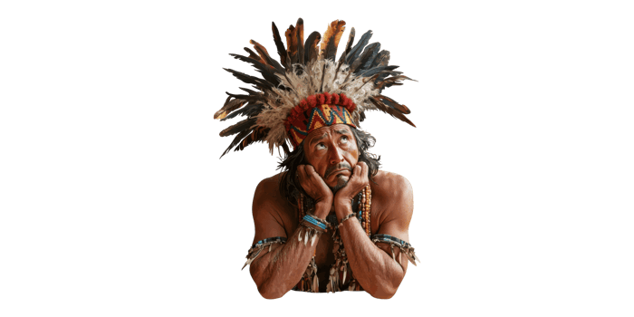 Traditional Indigenous Headdress And Attire. Cultural Heritage And Identity Representation Isolated On Transparent Background png