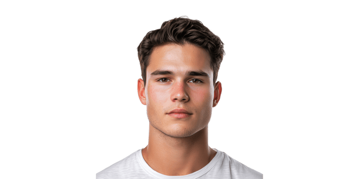 Young Man In T-Shirt. Portrait For Professional Use Isolated On Transparent Background png