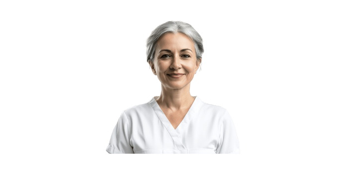 Smiling Female Healthcare Professional In Uniform. Medical Expertise And Compassion Isolated On Transparent Background png
