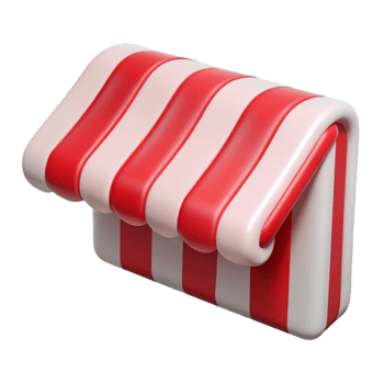 timeless impressionist Awning, stripefabric, reanwhite, extendeposition, soft lighting, side view, isolateon transparent background,high-resolution product photography perfect clarity png