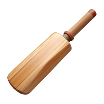 splendigeometric Wooden cricket bat, oilefinish, texturegrip, soft lighting, side view, studio photography, isolateon transparent background,high-resolution product photography authentic png