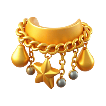 rare gothic Belly chain, golchain, adornewith dangling charms, soft lighting, draped, metallic, photorealistic, isolateon transparent background,high-resolution product photography flawless png