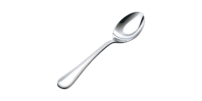 Stainless Spoon. Essential Kitchen Utensil For Dining And Cooking Isolated On Transparent Background png