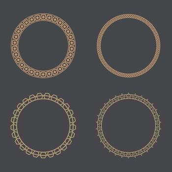 Circuler Frame And Border Design Template vector