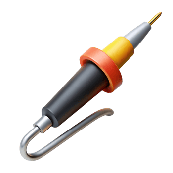 unforgettable victorian Soldering iron with fine tip anheat-resistant handle, studio lighting, detaileillustration, isolateon transparent background,high-resolution product photography top-tier png