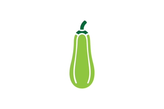A green eggplant icon on a white background vector