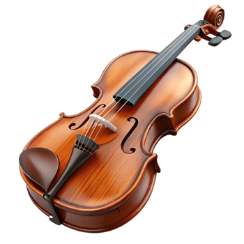 passionate stunning Antique violin, highly polishewood, worn strings anbow, studio lighting, detaileillustration, isolateon transparent background,high-resolution product photography top-tier png