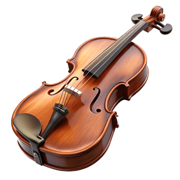 reflective elegant Antique violin, highly polishewood, worn strings anbow, studio lighting, detaileillustration, isolateon transparent background,high-resolution product photography authentic png
