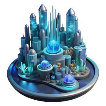 calm wonderful A futuristic city built on the ocean floor, bioluminescent corals illuminating the underwater structures, science fiction style handcrafted png