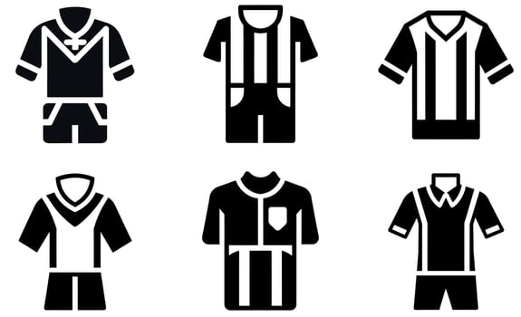 Athletic Jersey and Shorts Icons design vector