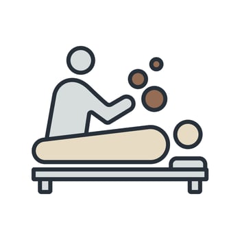 massage icons color style vector