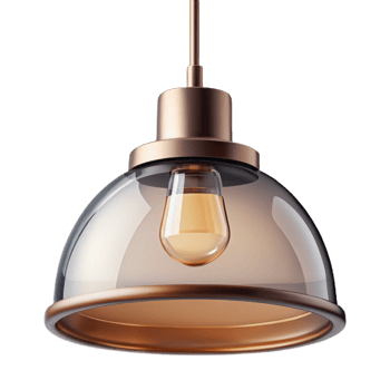 dynamic extraordinary Modern pendant light, glass anmetal, minimalist design, studio lighting, render, with transparent background,high-resolution product photography high quality png