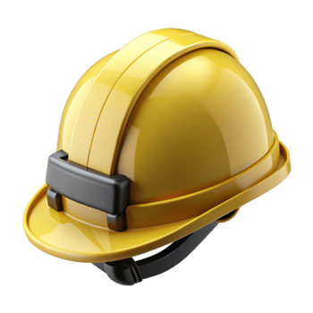 sumptuous reflective baroque Safety helmet with a yellow shell anadjustable straps, studio lighting, isolateon transparent background,high-resolution product photography artisan png