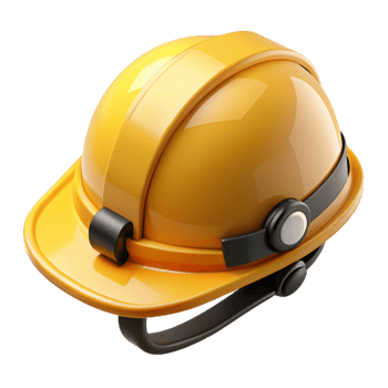dreamy serene Safety helmet with a yellow shell anadjustable straps, studio lighting, isolateon transparent background,high-resolution product photography gallery standard png